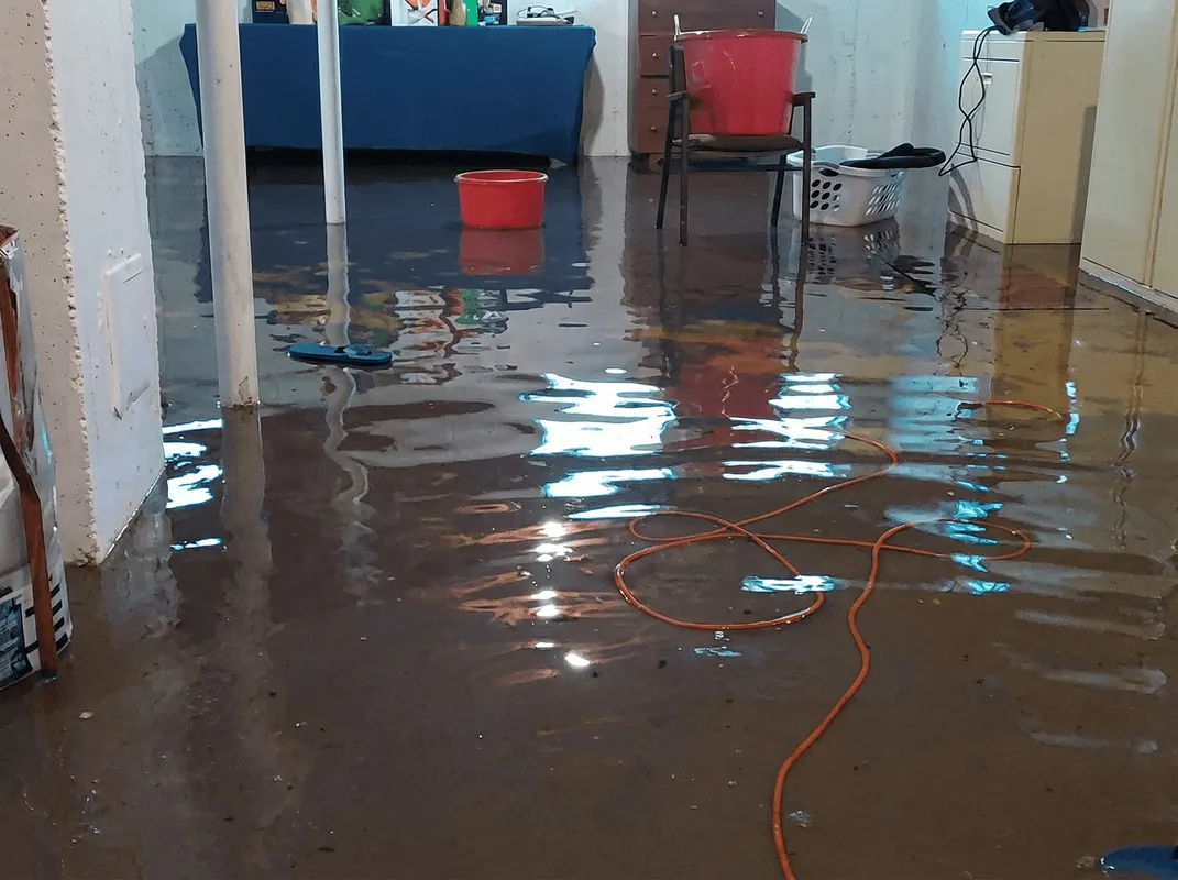 Basement with boiler, cabinets and washing machine completely flooded in Mesa, AZ