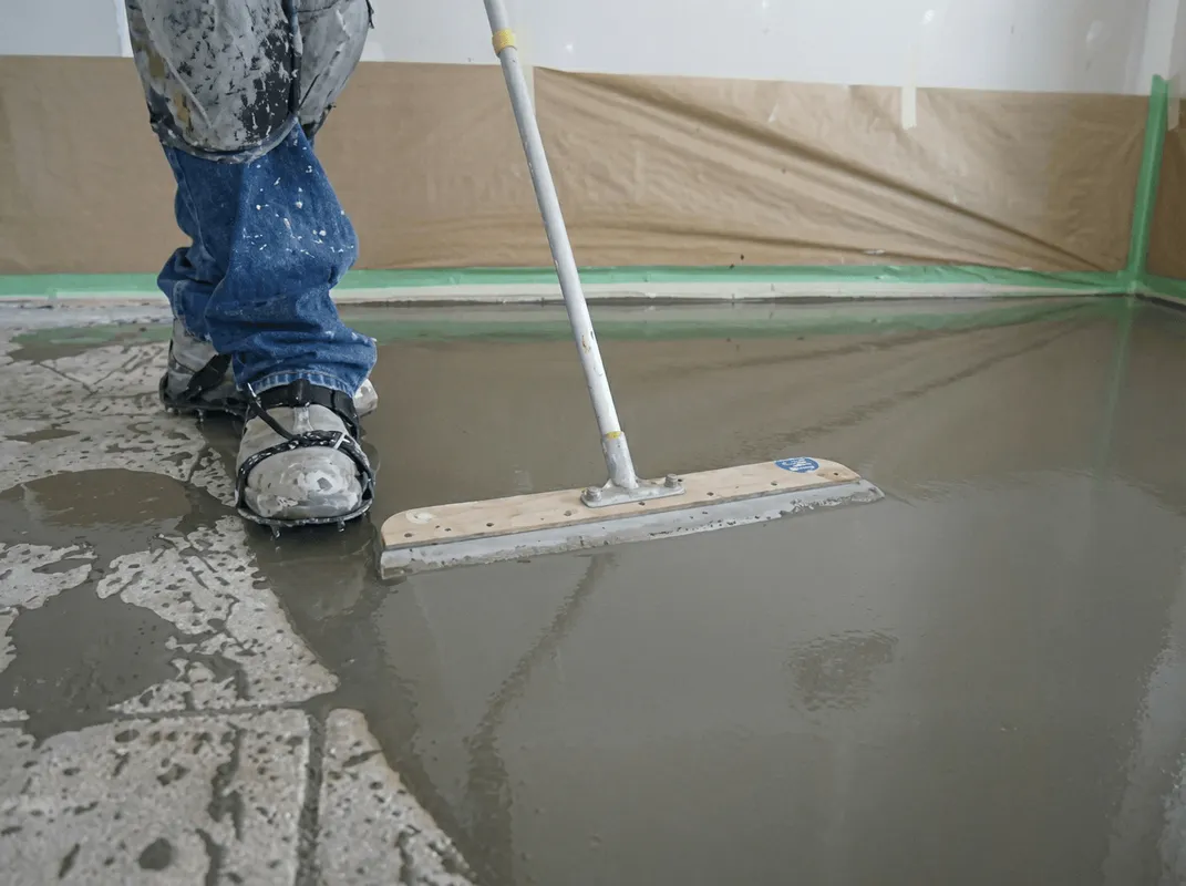 Uneven floor being professionally repaired in Mesa, AZ